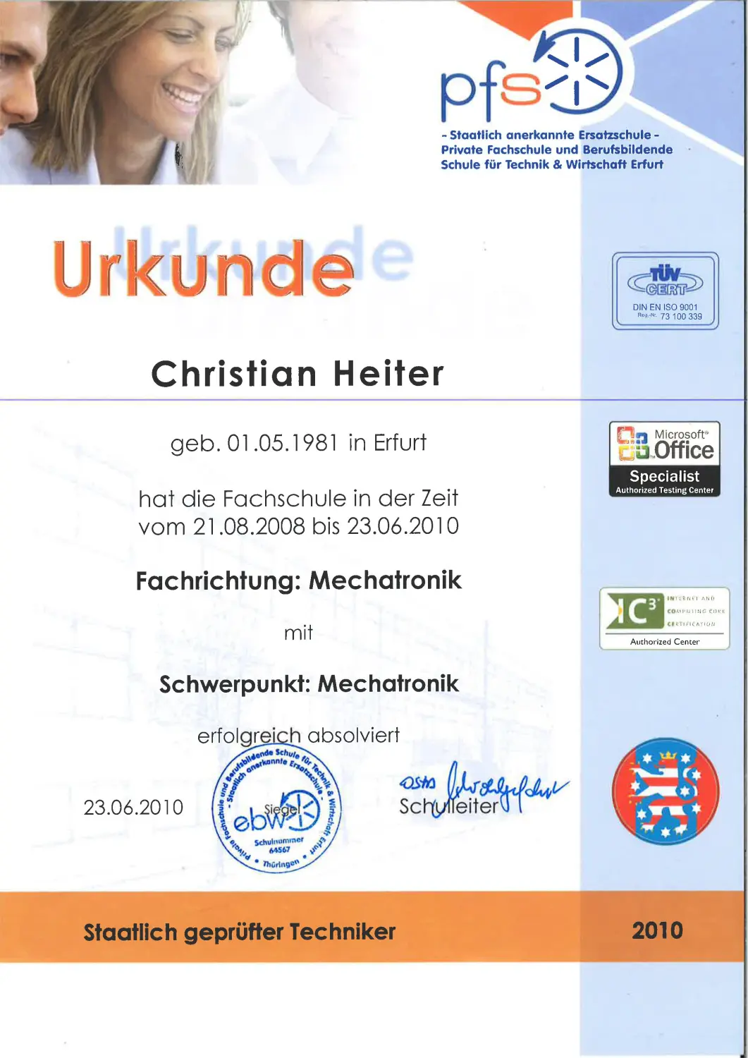 Zertifikate des Energieversorgungs-Service